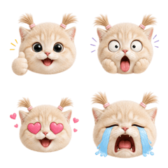 Pookpik Twin-Tail Kitty Everyday Emoji