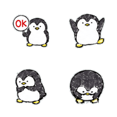 Hand-Drawn Penguin Emojis