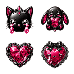 Jirai Kei Crybaby Cat & Bunny Emojis