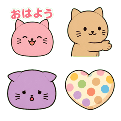 カラフル猫さんズの家族に使える絵文字
