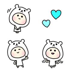 ほんわか♡しろくまパーカー（にっこり）