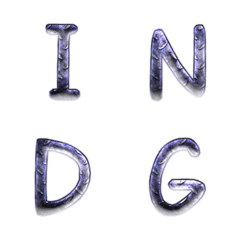 indigo pattern metal hand write ENG 01