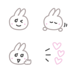 cute and emotional rabbit emoji