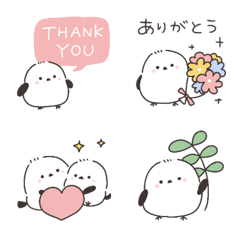 ◉シマエナガ♡毎日使える感謝絵文字◉