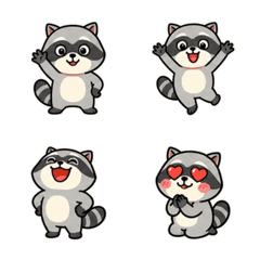 Araigun Animated Raccoon Emoji