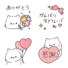 ◉ふわもこ♡ねこの感謝絵文字◉