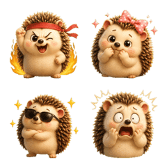 Cute hedgehog emojis
