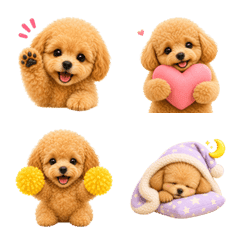 Fluffy Toy Poodle Emoji for Every Day