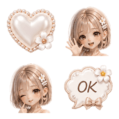Todays Mood * White Beige Girl