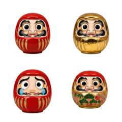 Realistic Daruma Lucky Doll Emoji