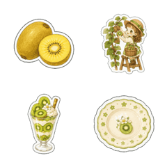 Kawaii Kiwi Digital Planner Emoji
