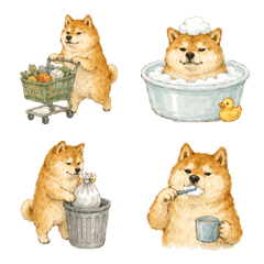 ゆるふわ柴犬の日常絵文字