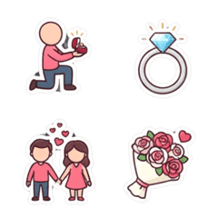 可愛！求婚表情貼圖