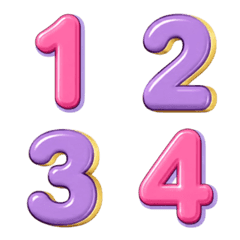 Cute Pink & Purple Numbers