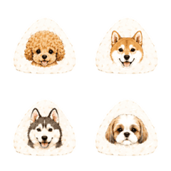 Emojis de Onigiri com Cães