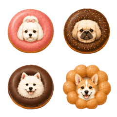 Emojis de Donut com Cães