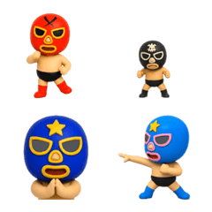 [Animated emojis] Masked wrestler 7