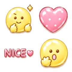 Softly colored smiley face