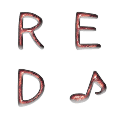 gloss red metal hand write ENG 01