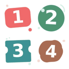 Cute Colorful Number Icons 1-40 [ZiFu]