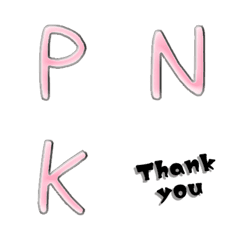 hand write alphabet V1 salmon pink