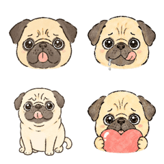 Hand-Drawn Mochi Pug | Late Summer