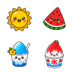 Cute and laid-back summer emojis
