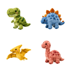 Dino Lovers Fluffy Smiling Emoji