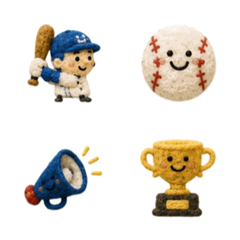 Fluffy Baseball Team Cheer Emoji