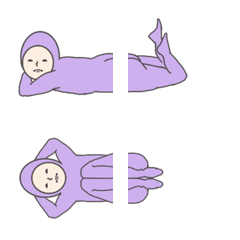 moving purple human emoji 6