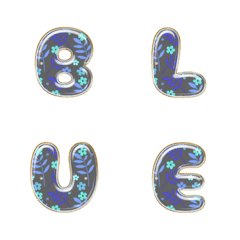 simple alphabet POP leaf design dark GR