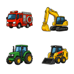 Cute Working Vehicles Emoji