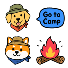 Camping Dogs & Outdoor Emoji