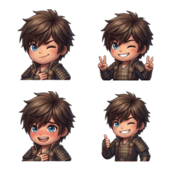 Cute Little Samurai Daily Emoji
