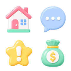 Everyday Pop Icons 3D work cute pastel