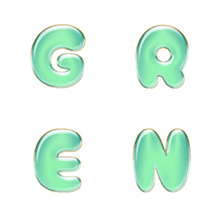 flash green simple POP alphabet