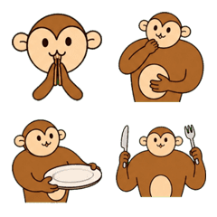 Broad Shoulder Monkey Gourmet Emoji