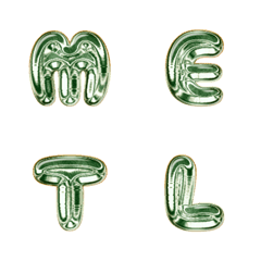 metalic lime green full EN words
