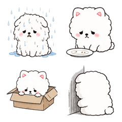 Emoji Lulu da Pomerânia Triste