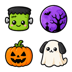 Emoji Happy Halloween colourful 2