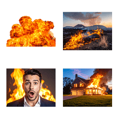 landscape with flames