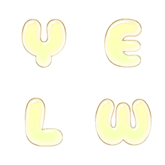 yellow cream simple POP alphabet