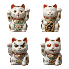 Everyday Kutani-Style Maneki-neko