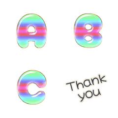 multi color simple alphabet POP