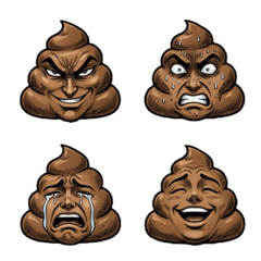 Annoying Poo Face Expressions