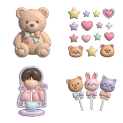 ไอคอน 3D เกาหลี คาเฟ่ & ติ่ง