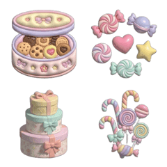 ไอคอน 3D สไตล์เกาหลี คาเฟ่และติ่ง