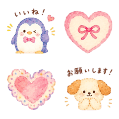 Cute watercolor emoji10