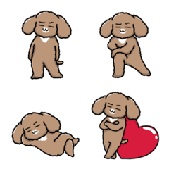 Dandy Toy Poodle - Cute Full-Body Emoji