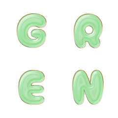 vivid 3d green ENG words